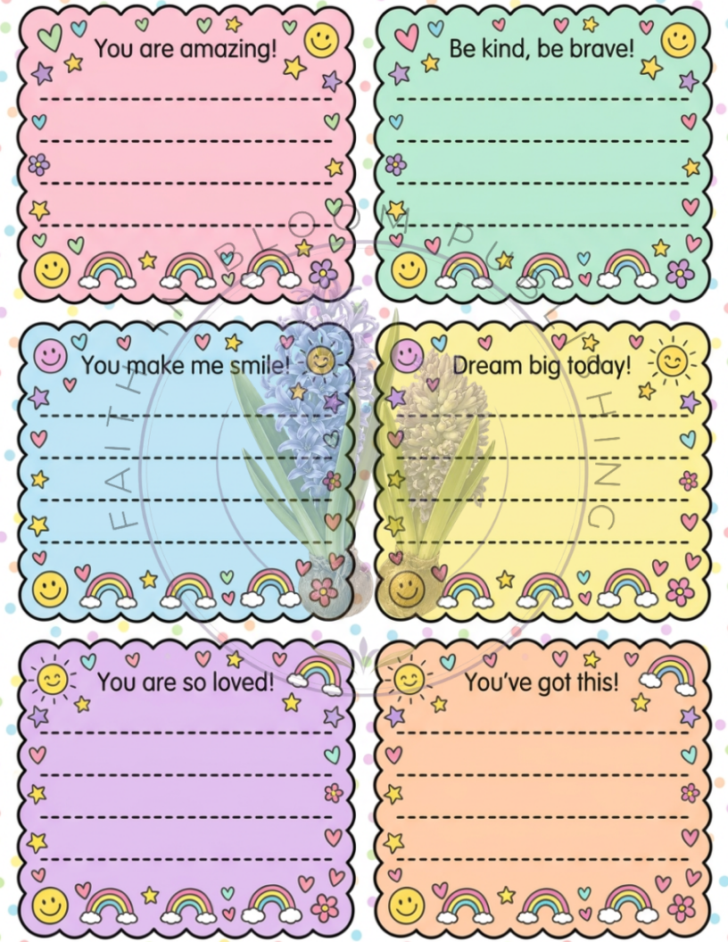 Lunchbox Notes: Motivational, Scripture, and Jokes
