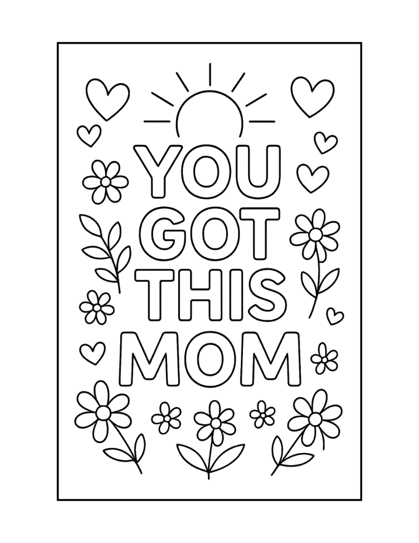 Mom Coloring Pages