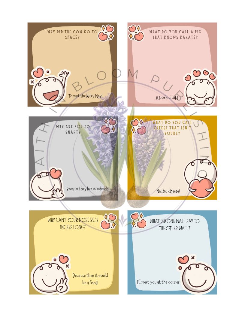 Lunchbox Notes: Motivational, Scripture, and Jokes